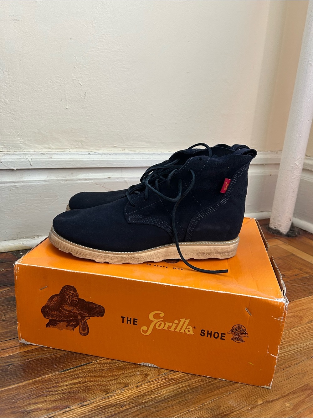 Blue almost Black Suede Chukka Boots for Men